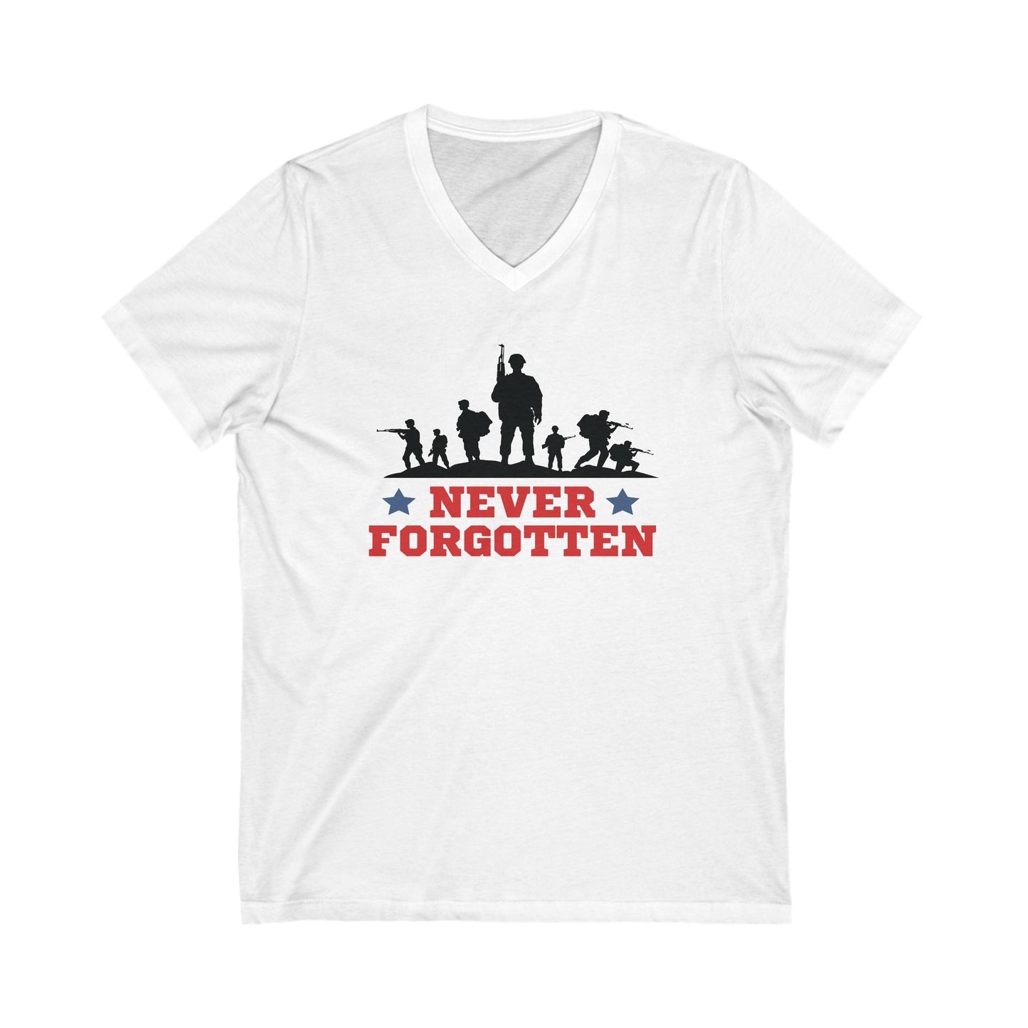 Memorial Day - Ladies Jersey Short Sleeve V-Neck Tee