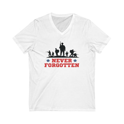 Memorial Day - Ladies Jersey Short Sleeve V-Neck Tee