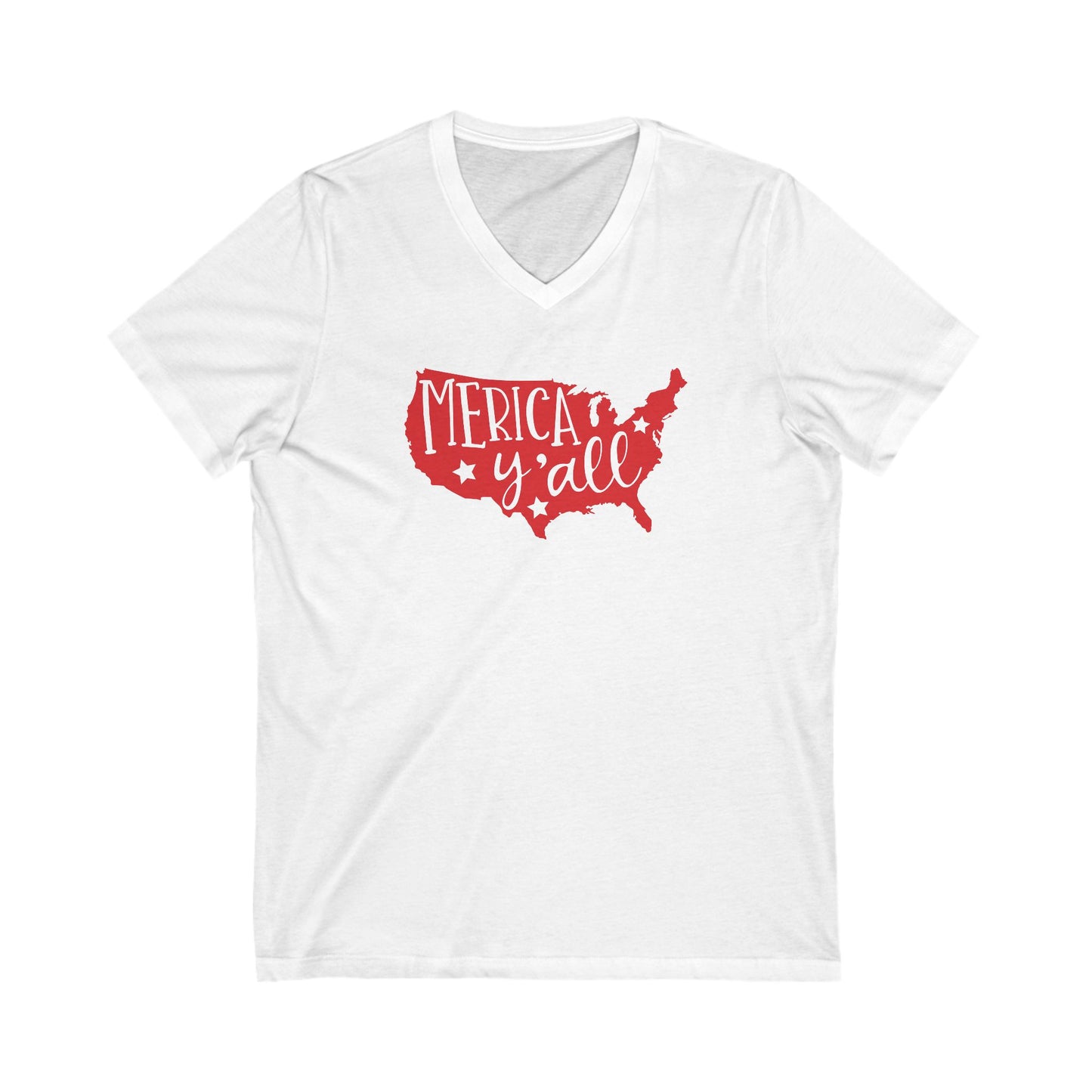 Merica - Jersey Short Sleeve V-Neck Tee