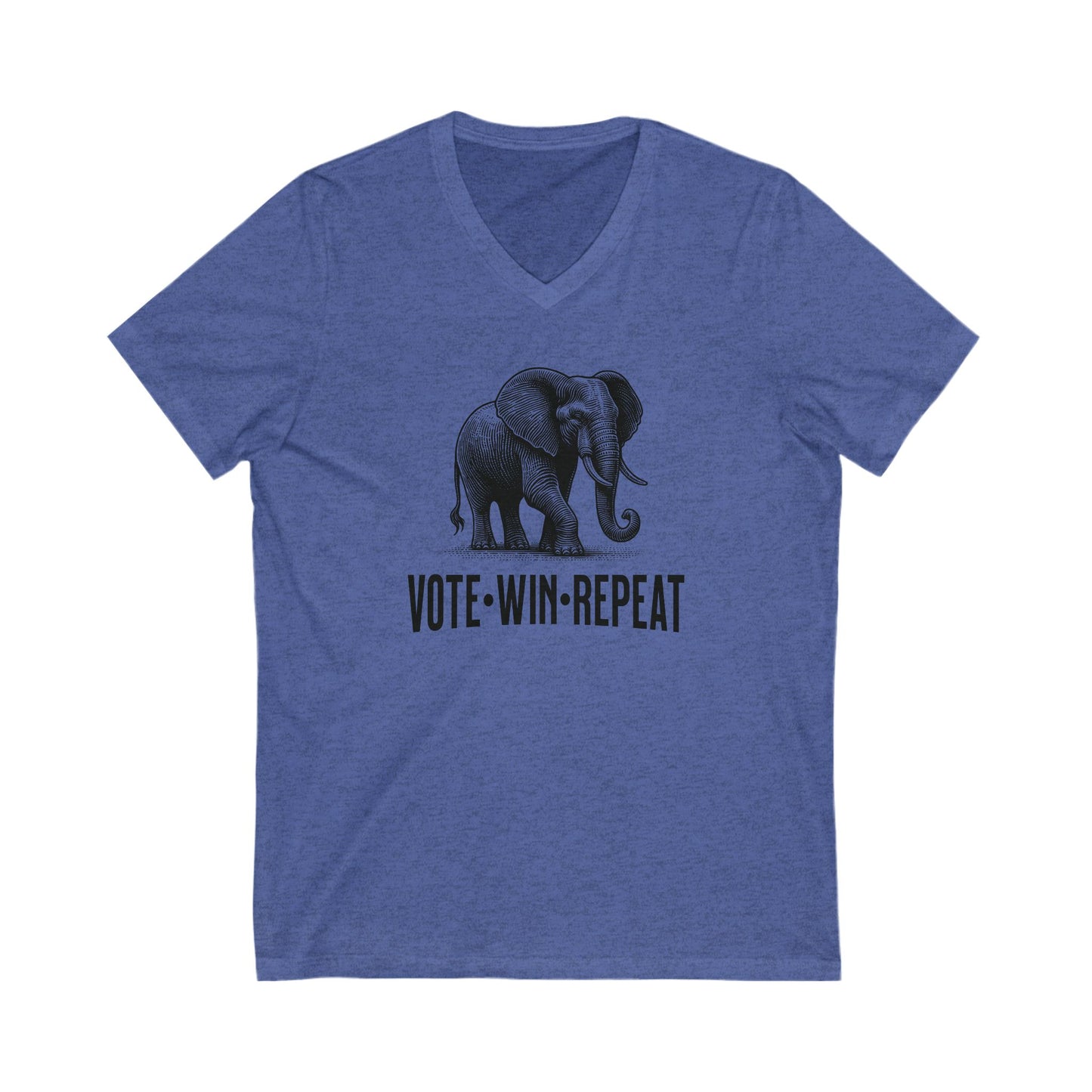 Vote Win Repeat - Jersey Short Sleeve V-Neck Tee