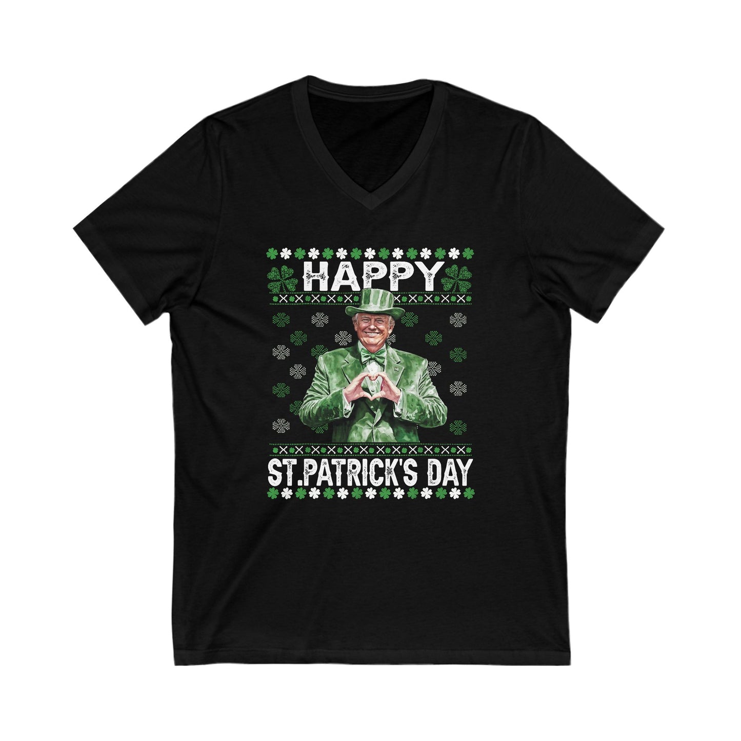 Trump St. Patrick's Day - Men's Jersey Short Sleeve V-Neck Tee