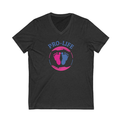 Pro Life - Ladies Jersey Short Sleeve V-Neck Tee