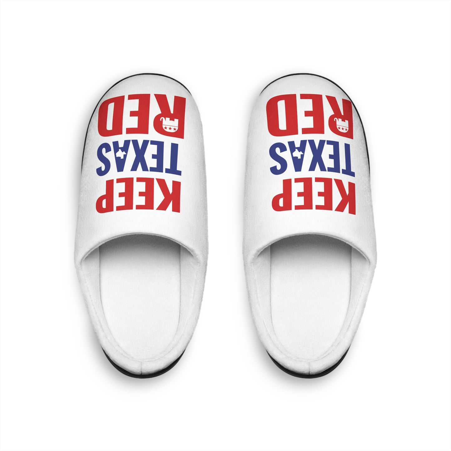 Keep Texas Red - Men's Indoor Slippers - White