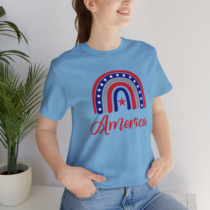 America Rainbow - Ladies Jersey Short Sleeve Tee