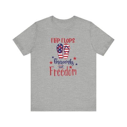 Flip Flops and Fireworks - Ladies Jersey Short Sleeve Tee