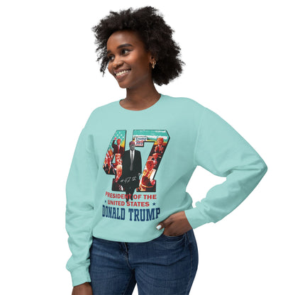 Trump 47 - Ladies Lightweight Crewneck Sweatshirt