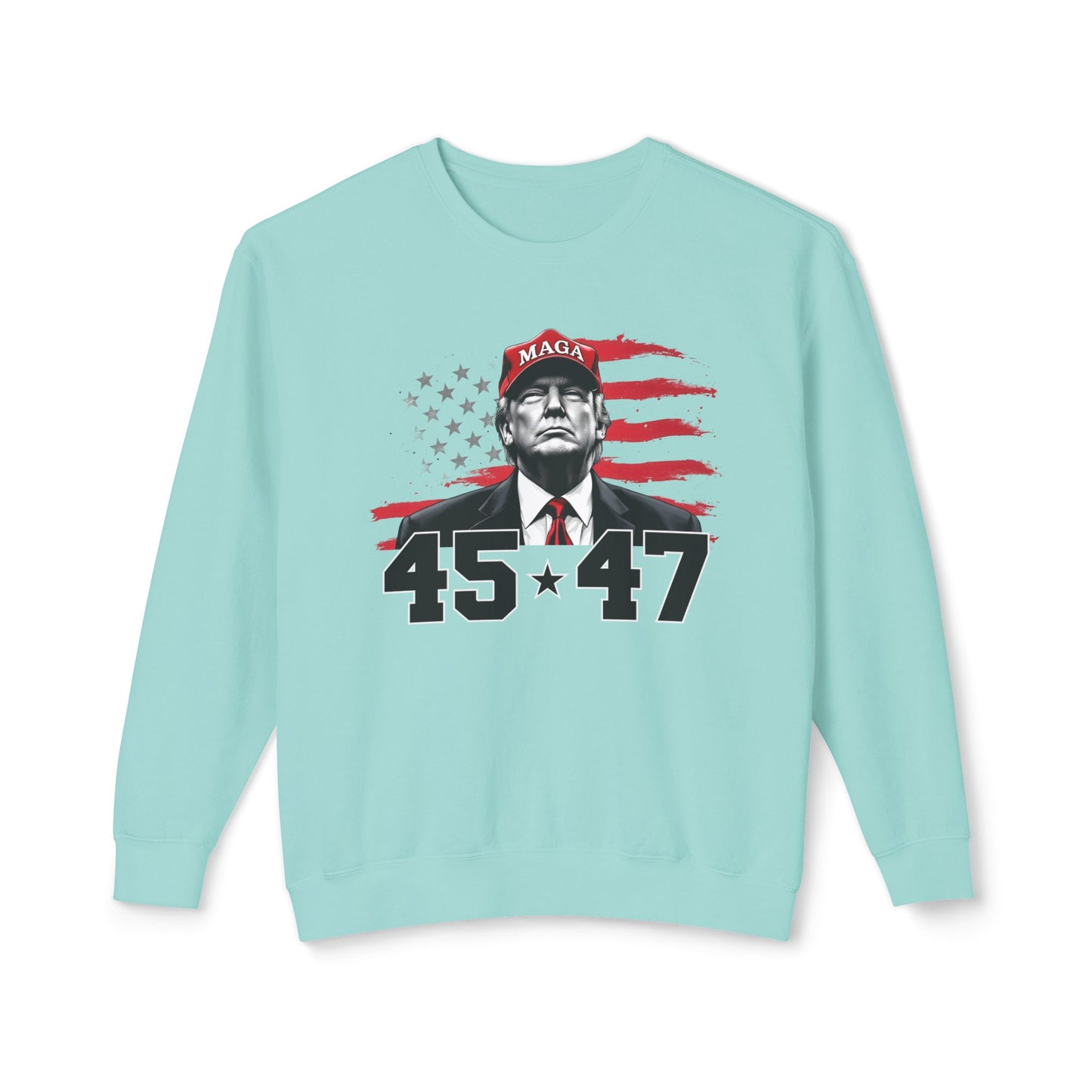 Trump 45 47 - Ladies Lightweight Crewneck Sweatshirt