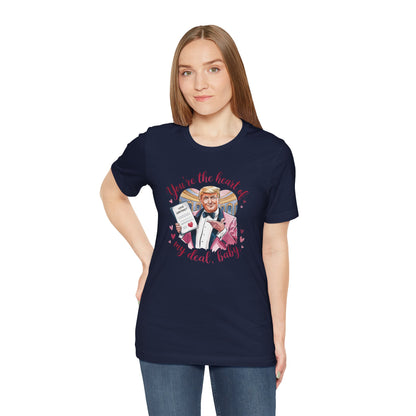 Trump Valentine's Heart Of My Deal - Ladies Jersey Short Sleeve Tee