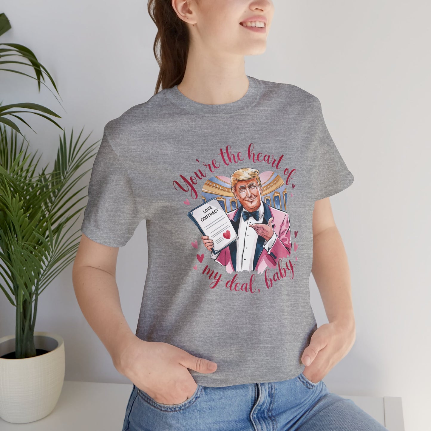 Trump Valentine's Heart Of My Deal - Ladies Jersey Short Sleeve Tee