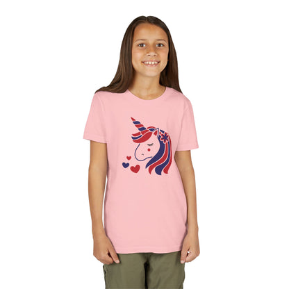 American Unicorn - Girls Youth Short Sleeve Tee